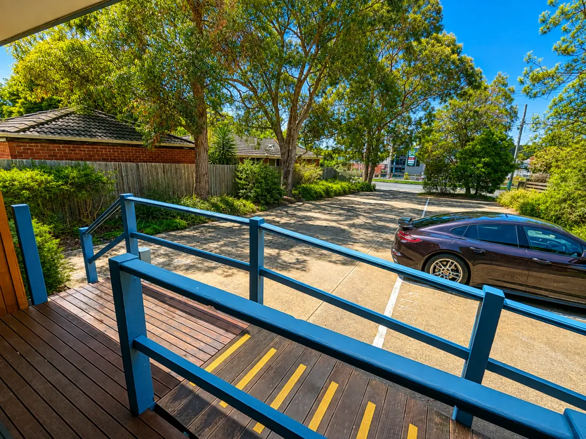 Accessible clinic entry ramp beside the Orchard Smiles on-site car park in Blackburn North