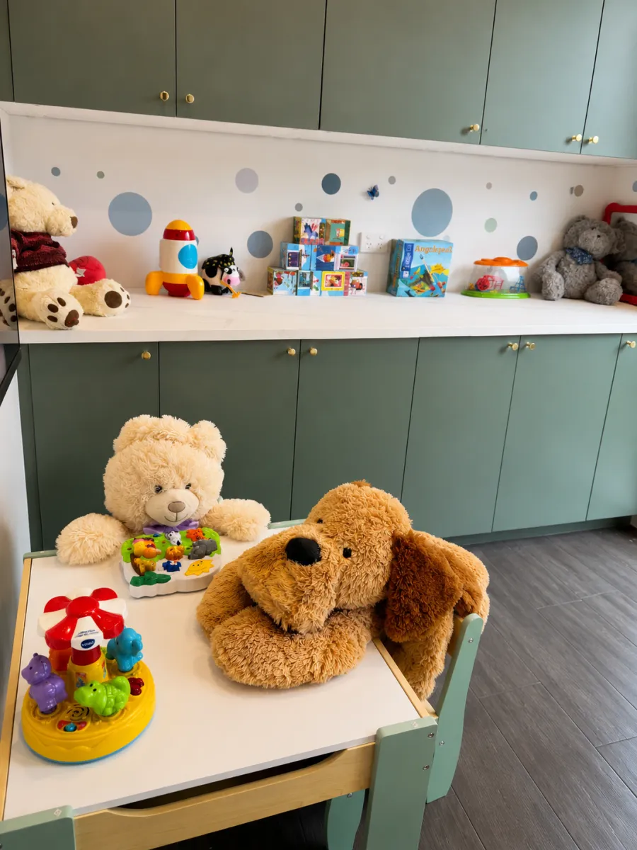 Toys and activity table in the Orchard Smiles children’s waiting room in Blackburn North