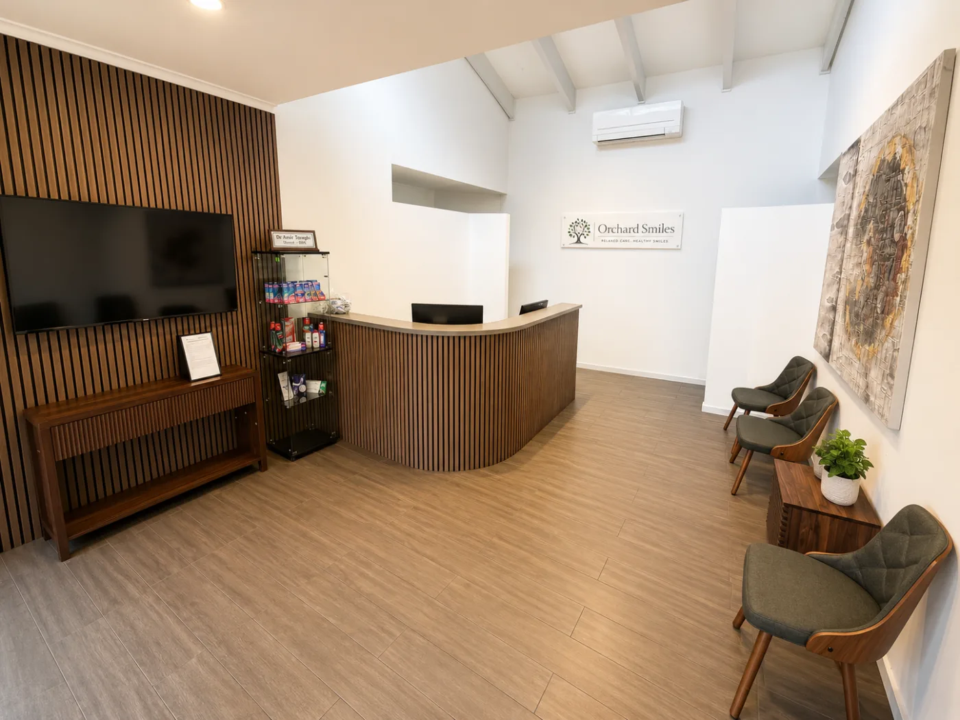 Reception area at Orchard Smiles Dental Surgery for first dental visits in Blackburn North