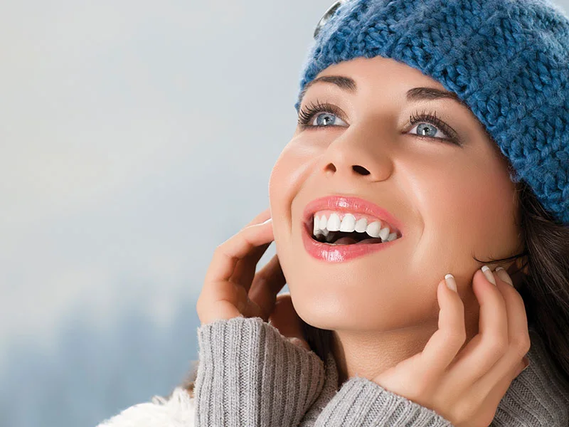 Smiling adult portrait for teeth whitening suitability information
